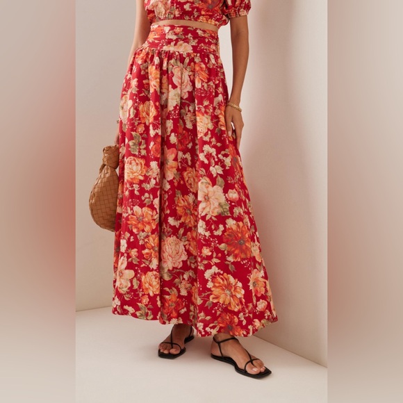 NWT Posse Raquel linen set - maxi skirt + top - size S - Picture 4 of 9